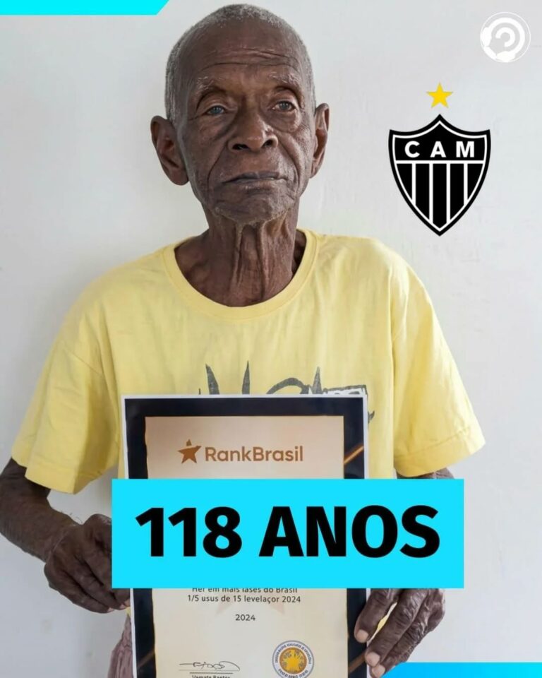 O brasileiro Luís Carlos dos Santos é o o homem mais longevo do Brasil e talvez …