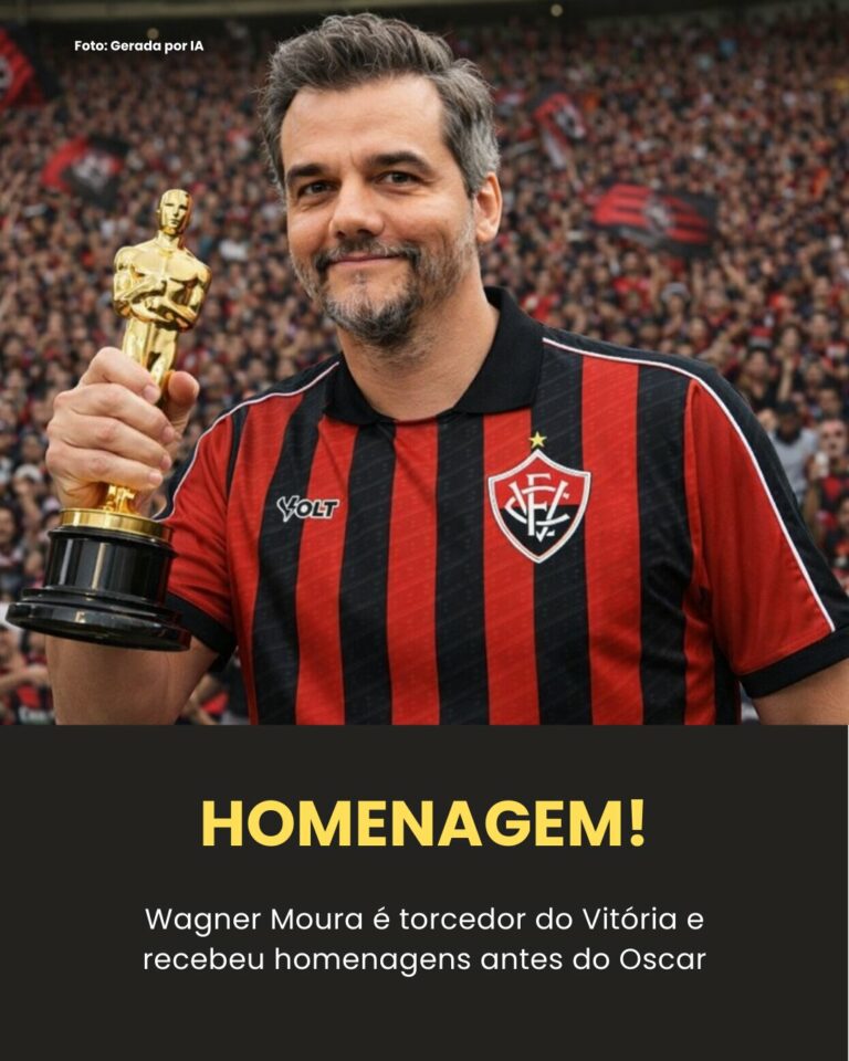 Torcedor fanático do Vitória, Wagner Moura ganha homenagem do clube!