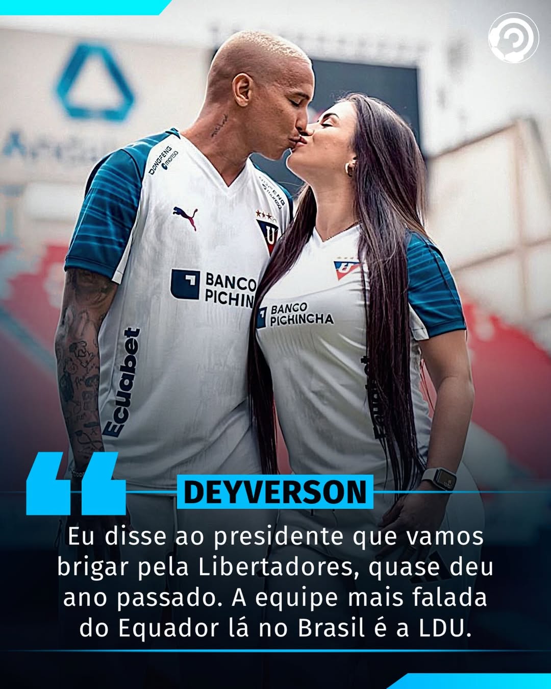 Deyverson, atacante da LDU, vai enfrentar o Mirassol na Libertadores.